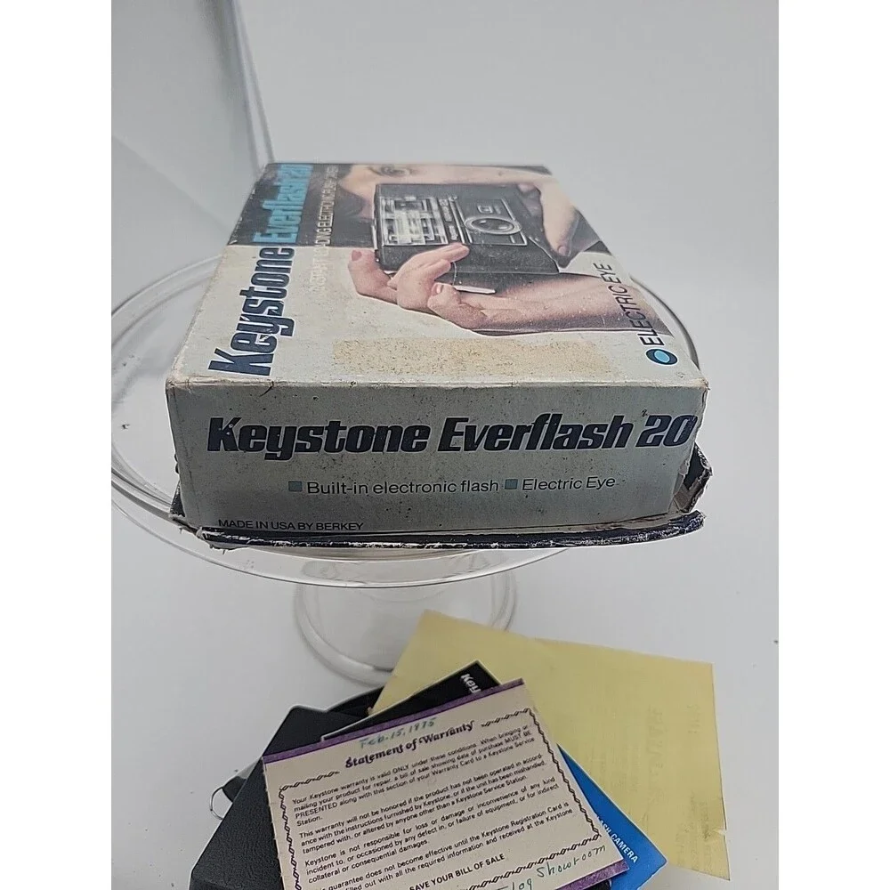 Vintage ~ Keystone ~ Everflash 20 Camera ~ With Box & Manual Electric Eye